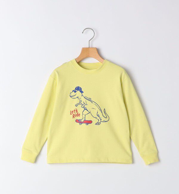 SHIPS KIDS「SHIPS KIDS:100～130cm /〈吸水速乾〉恐竜 プリント 長袖 TEE」|Tシャツ・カットソー|