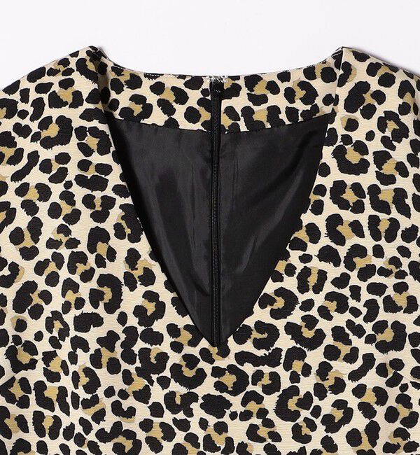 quaranciel「quaranciel:〈手洗い可能〉アニマル サイドボタン Vネック ワンピース」|ワンピース|