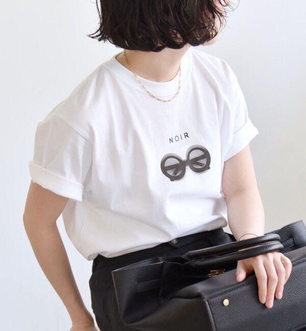 quaranciel「ANGE IN DISGUISE:〈手洗い可能〉コットン フォト & ロゴ TEE」|Tシャツ・カットソー|