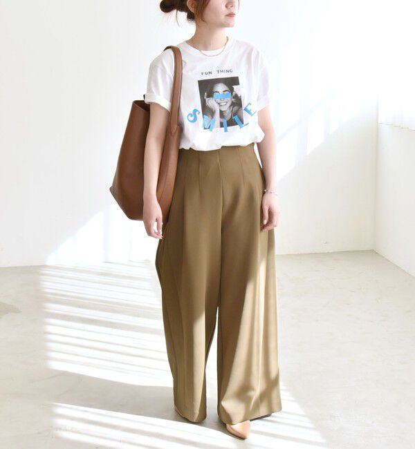 quaranciel「ANGE IN DISGUISE:〈手洗い可能〉コットン フォト & ロゴ TEE」|Tシャツ・カットソー|