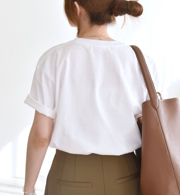 quaranciel「ANGE IN DISGUISE:〈手洗い可能〉コットン フォト & ロゴ TEE」|Tシャツ・カットソー|