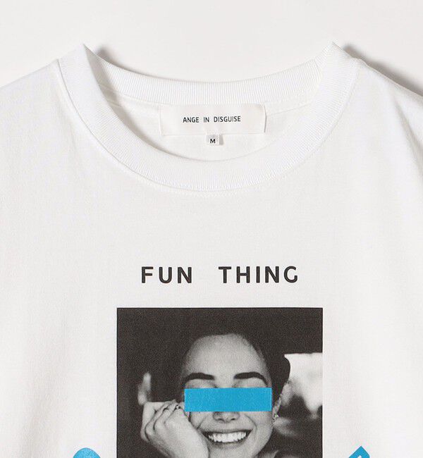 quaranciel「ANGE IN DISGUISE:〈手洗い可能〉コットン フォト & ロゴ TEE」|Tシャツ・カットソー|