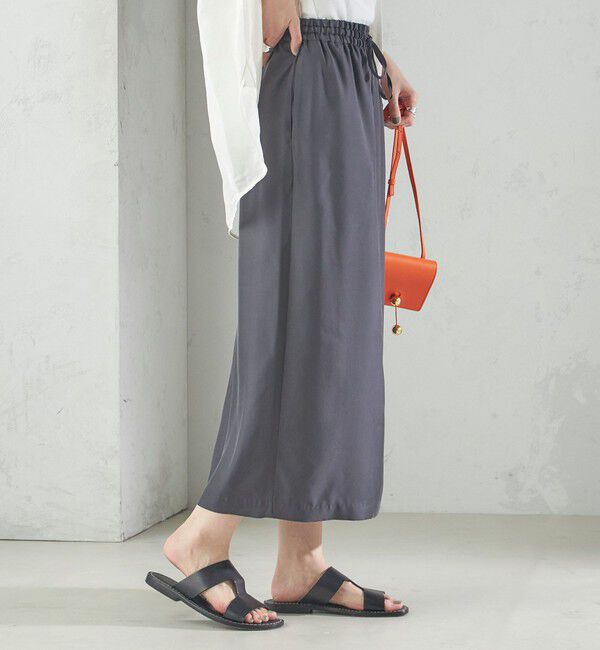 SHIPS for women「〈手洗い可能〉キュプラ混 ツイル ドロスト スカート」|スカート|