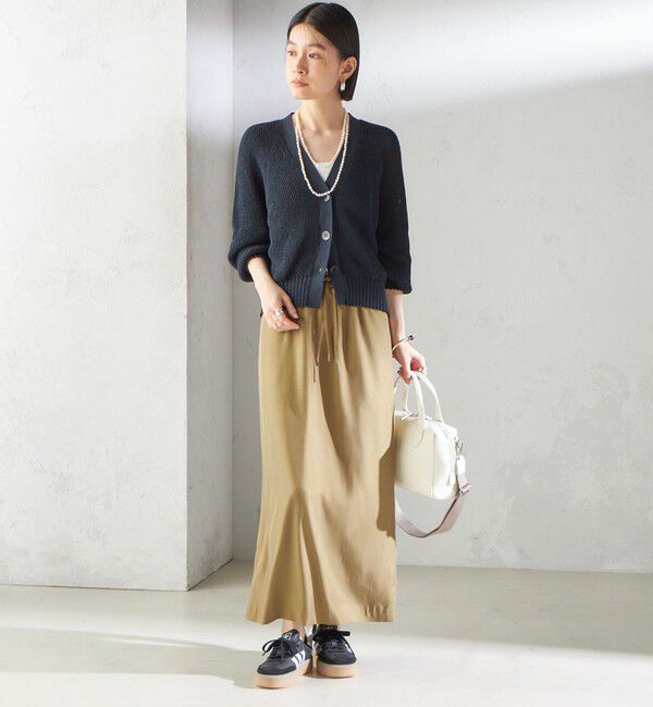 SHIPS for women「〈手洗い可能〉キュプラ混 ツイル ドロスト スカート」|スカート|