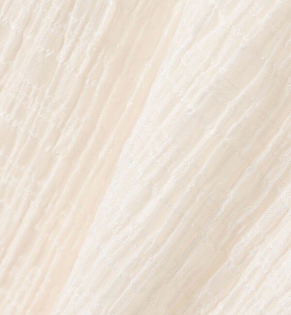 quaranciel「quaranciel :〈洗濯機可能〉シアー バンピー レギュラーカラー パフ シャツ ブラウス」|シャツ・ブラウス|