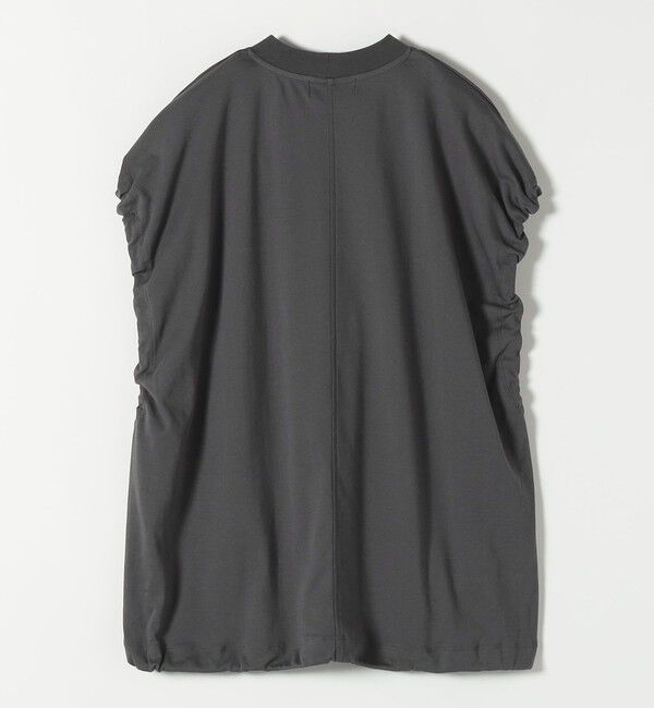 quaranciel「quaranciel:〈接触冷感/汗染み防止加工/洗濯機可能〉ドロスト ギャザー チュニック TEE」|Tシャツ・カットソー|