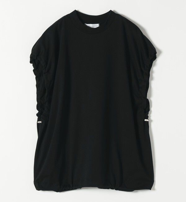 quaranciel「quaranciel:〈接触冷感/汗染み防止加工/洗濯機可能〉ドロスト ギャザー チュニック TEE」|Tシャツ・カットソー|