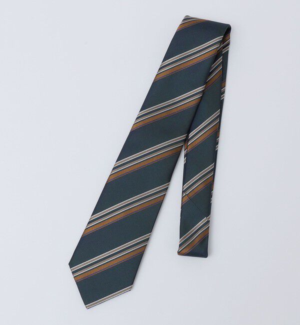 SHIPS「SHIPS: シルク マルチ ストライプ ネクタイ」|ネクタイ・蝶ネクタイ|ダークグリーン