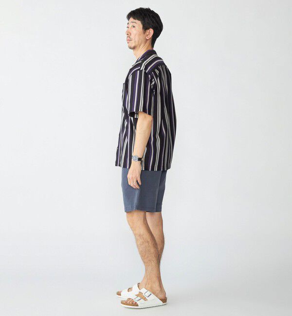 SHIPS「SHIPS: ハニカム ストライプ ショートスリーブ オープンカラー シャツ」|シャツ・ブラウス|