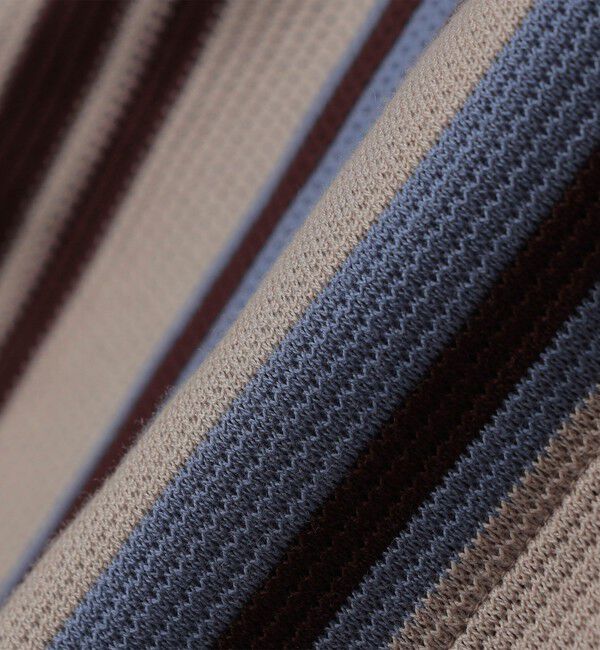 SHIPS「SHIPS: ハニカム ストライプ ショートスリーブ オープンカラー シャツ」|シャツ・ブラウス|