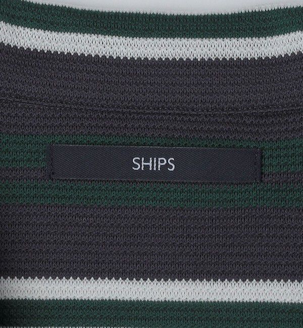 SHIPS「SHIPS: ハニカム ストライプ ショートスリーブ オープンカラー シャツ」|シャツ・ブラウス|