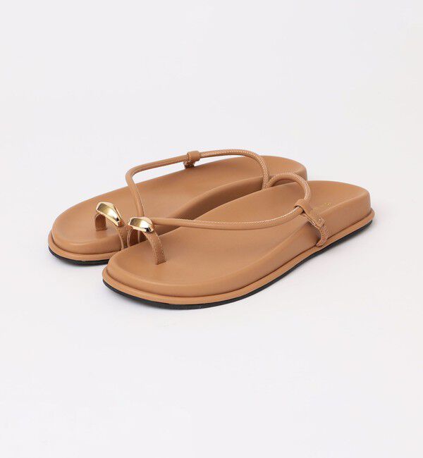 quaranciel「《一部追加予約》quaranciel: メタル サムリング ストラップ プラットフォーム サンダル」|サンダル|