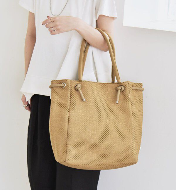 quaranciel「quaranciel: パンチング ロープ デザイン トート バッグ（A4対応）」|トートバッグ|