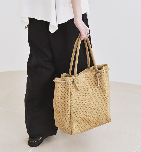 quaranciel「quaranciel: パンチング ロープ デザイン トート バッグ（A4対応）」|トートバッグ|