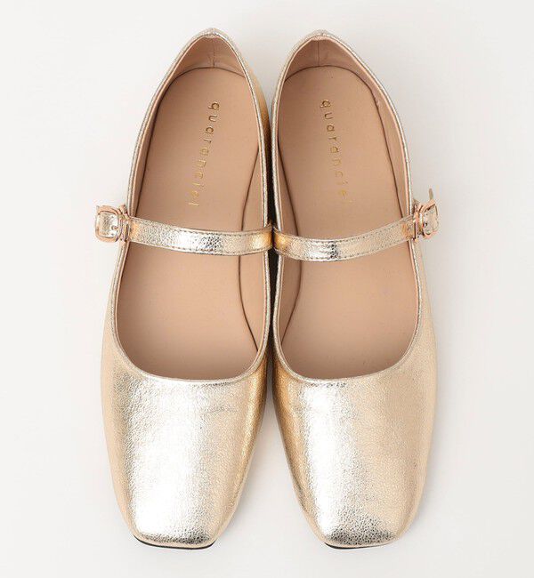 quaranciel「quaranciel: ストラップ スクエア フラット シューズ」|パンプス|