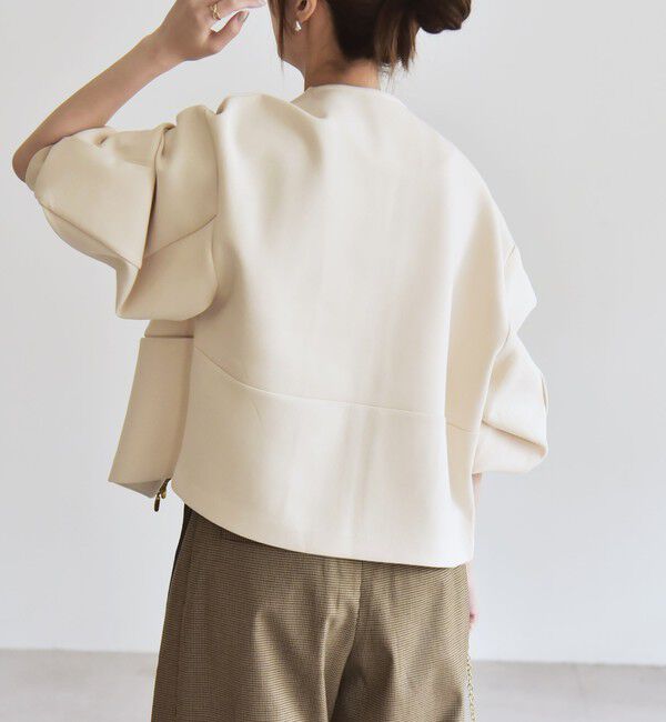 quaranciel「quaranciel:〈洗濯機可能〉ポンチ ロゴプリント スウェット ジップ ブルゾン カーディガン」|スウェット・ジャージ|