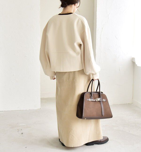 quaranciel「quaranciel:〈洗濯機可能〉ポンチ ロゴプリント スウェット ジップ ブルゾン カーディガン」|スウェット・ジャージ|