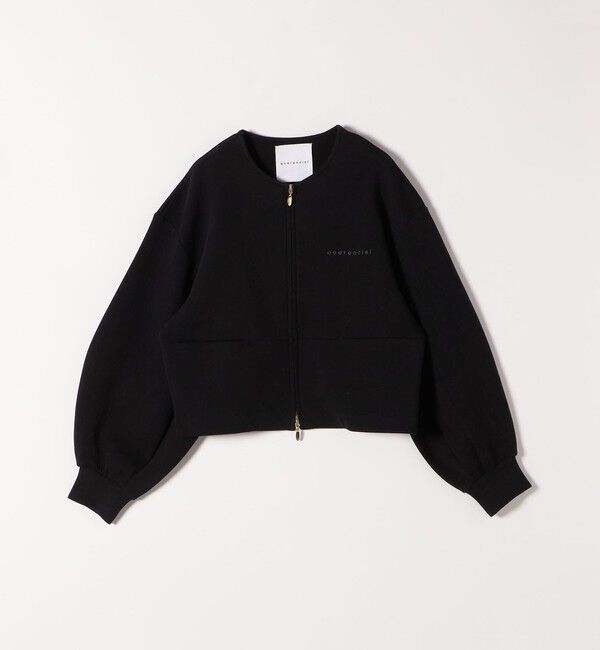 quaranciel「quaranciel:〈洗濯機可能〉ポンチ ロゴプリント スウェット ジップ ブルゾン カーディガン」|スウェット・ジャージ|
