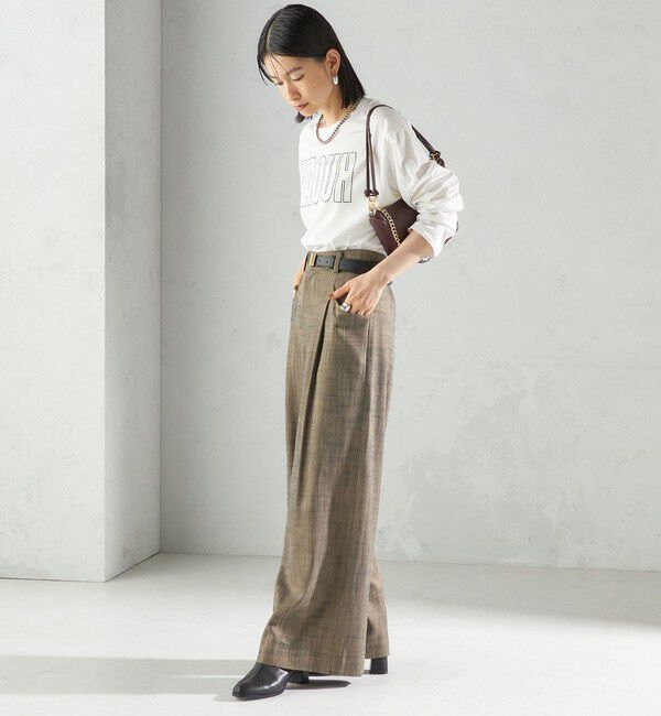 SHIPS for women「〈手洗い可能〉シャンブレー ポケット デザイン ワイド パンツ」|スラックス|