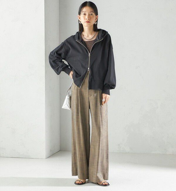 SHIPS for women「〈手洗い可能〉シャンブレー ポケット デザイン ワイド パンツ」|スラックス|