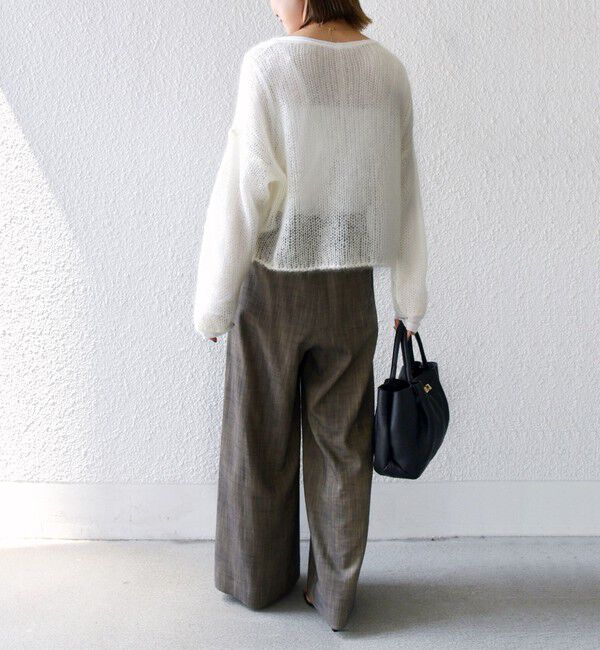 SHIPS for women「〈手洗い可能〉シャンブレー ポケット デザイン ワイド パンツ」|スラックス|