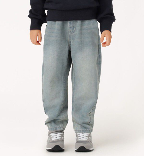 SHIPS Colors 「SHIPS Colors:100～130cm /〈洗濯機可能〉バレルレッグ デニムパンツ◇」|デニム|ブルー