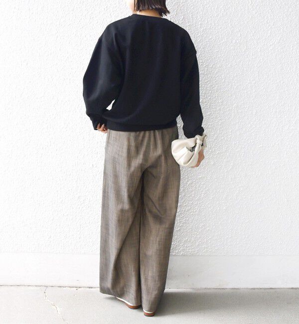 SHIPS for women「【WEB限定】〈手洗い可能〉パール調 ネックレス チャーム 付 ドルマン スウェット」|スウェット・ジャージ|