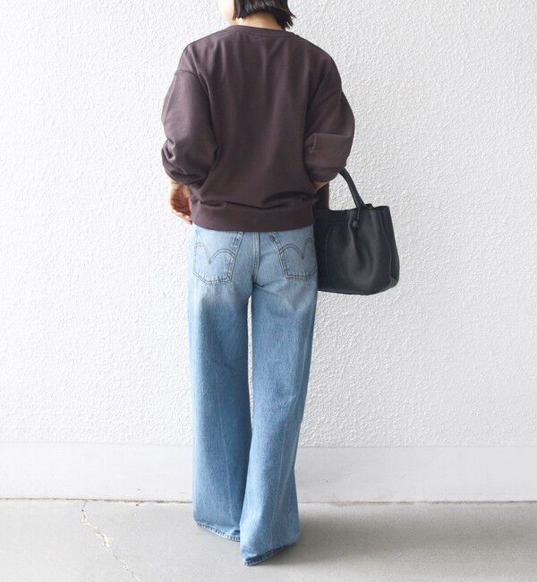 SHIPS for women「【WEB限定】〈手洗い可能〉パール調 ネックレス チャーム 付 ドルマン スウェット」|スウェット・ジャージ|