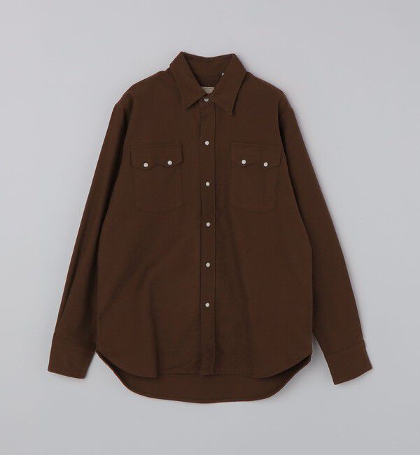 SHIPS「WYTHE NEW YORK: MOLESKIN PEARLSNAP SHIRT」|シャツ・ブラウス|ブラウン