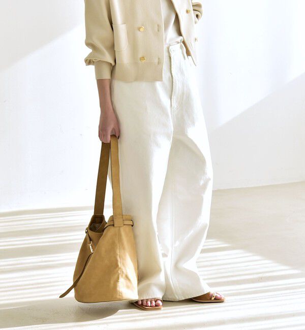 quaranciel「《一部追加予約》quaranciel:〈洗濯機可能〉ハイライズ ルーズ ワイド デニム パンツ」|デニム|