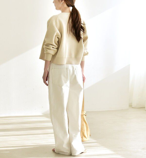 quaranciel「《追加予約》quaranciel:〈手洗い可能〉ノーカラー ダブル ボタン ジャケット カーディガン」|カーディガン|