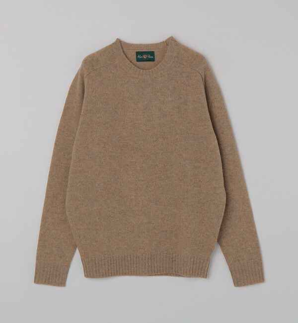 SHIPS「ALANPAINE: 〈手洗い可能〉5ゲージ サドル クルーネック ニット」|ニット・セーター|カーキ