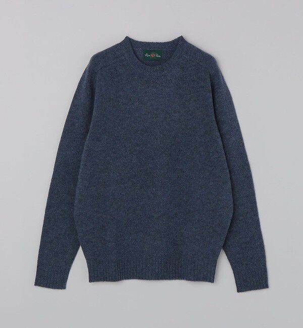 SHIPS「ALANPAINE: 〈手洗い可能〉5ゲージ サドル クルーネック ニット」|ニット・セーター|コバルトブルー