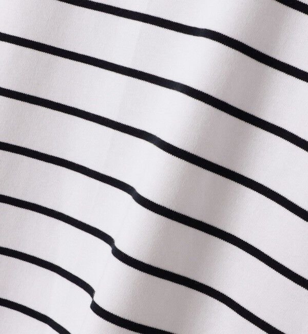 quaranciel「quaranciel:〈洗濯機可能〉ボーダー ビッグ スキッパー プルオーバー」|Tシャツ・カットソー|