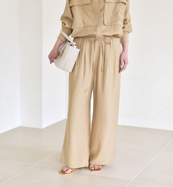 quaranciel「quaranciel:〈洗濯機可能〉タック ワイド イージー パンツ」|その他|