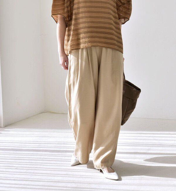 quaranciel「quaranciel:〈洗濯機可能〉タック ワイド イージー パンツ」|その他|