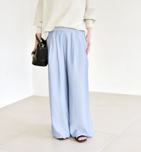 quaranciel「quaranciel:〈洗濯機可能〉タック ワイド イージー パンツ」|その他|