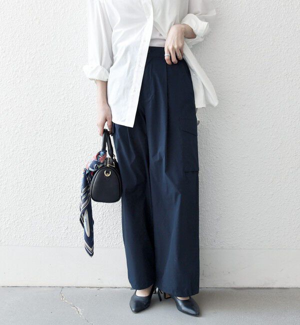 SHIPS any「【WEB限定】SHIPS any:〈洗濯機可能〉タイプライター イージー カーゴ パンツ」|カーゴ|ネイビー