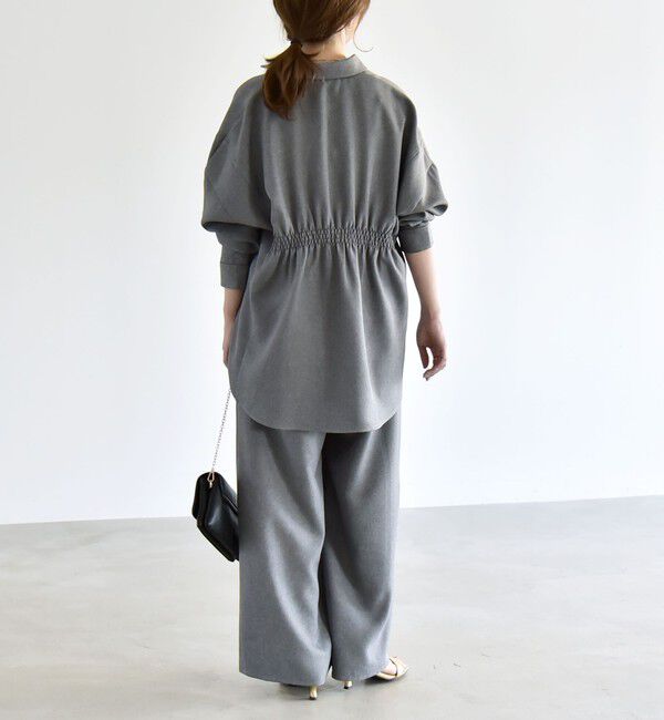 quaranciel「quaranciel:〈洗濯機可能〉ギャザー シャツ & イージー パンツ セットアップ」|その他|