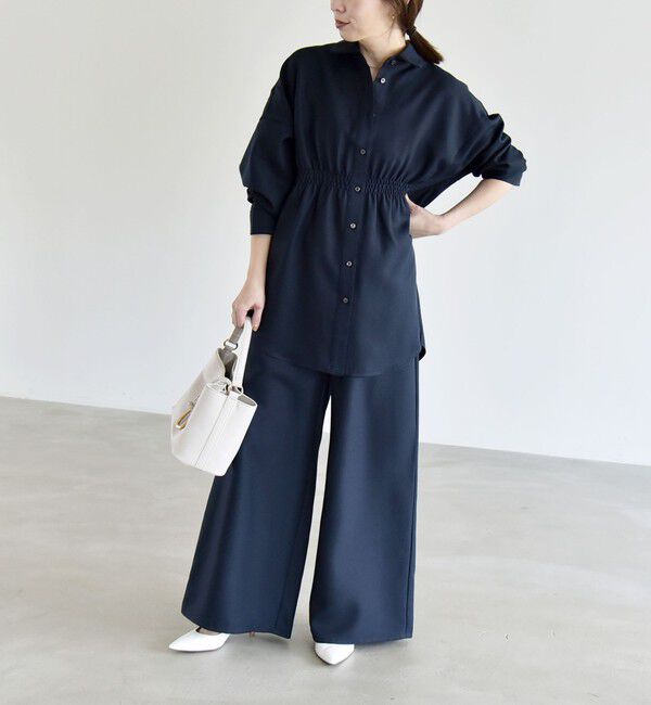 quaranciel「quaranciel:〈洗濯機可能〉ギャザー シャツ & イージー パンツ セットアップ」|その他|