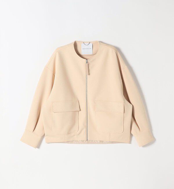 quaranciel「quaranciel:〈洗濯機可能〉ダンボール ノーカラー コンパクト ブルゾン」|ブルゾン・スタジャン|