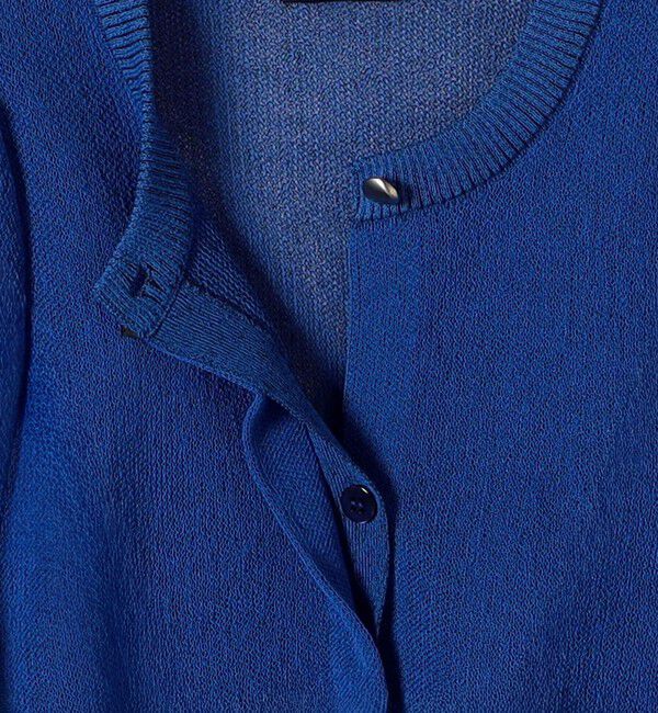 SHIPS for women「〈手洗い可能〉メランジ シアー パフ スリーブ カーディガン」|カーディガン|