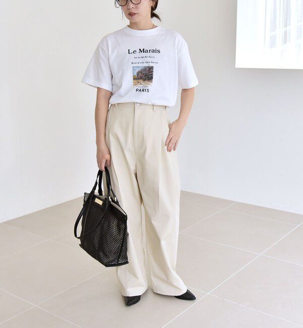 quaranciel「ANGE IN DISGUISE:〈手洗い可能〉コットン フォト & ロゴ TEE 26SS」|Tシャツ・カットソー|