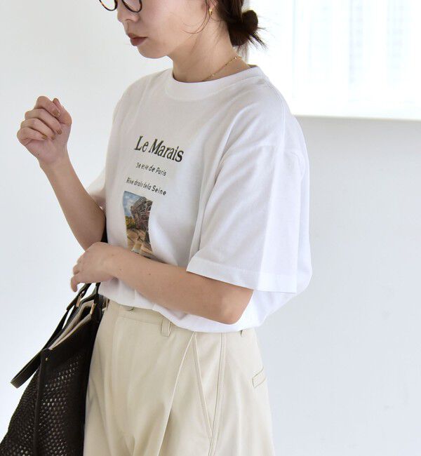 quaranciel「ANGE IN DISGUISE:〈手洗い可能〉コットン フォト & ロゴ TEE 26SS」|Tシャツ・カットソー|