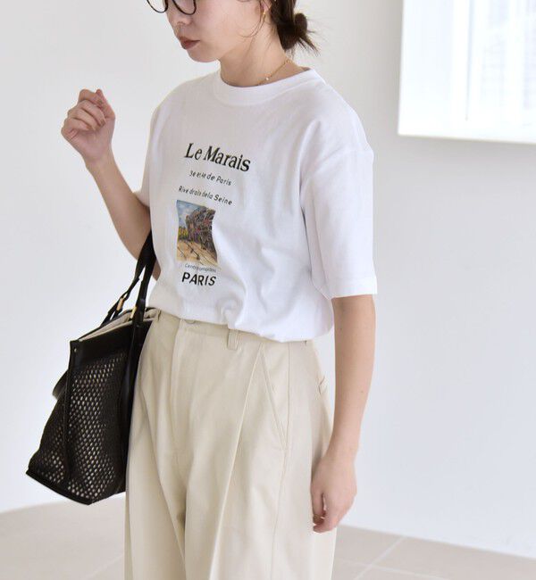 quaranciel「ANGE IN DISGUISE:〈手洗い可能〉コットン フォト & ロゴ TEE 26SS」|Tシャツ・カットソー|