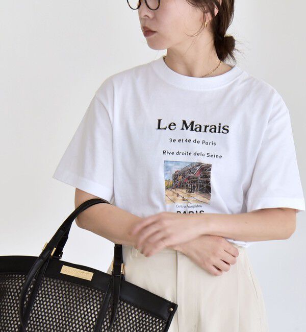 quaranciel「ANGE IN DISGUISE:〈手洗い可能〉コットン フォト & ロゴ TEE 26SS」|Tシャツ・カットソー|