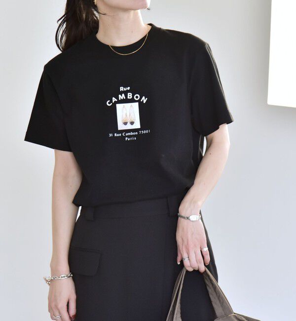 quaranciel「ANGE IN DISGUISE:〈手洗い可能〉コットン フォト & ロゴ TEE 26SS」|Tシャツ・カットソー|