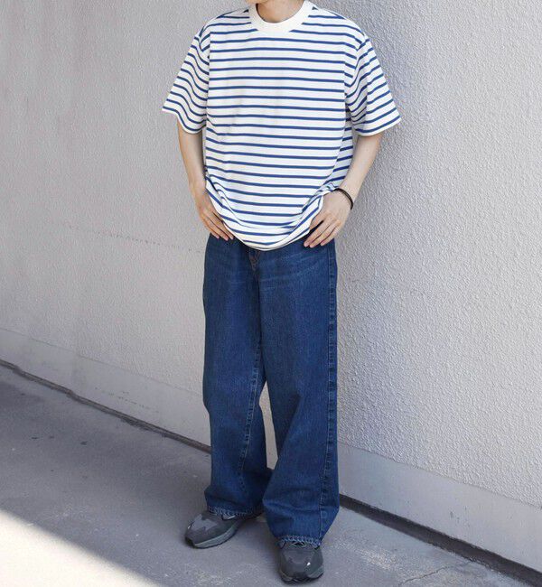 SHIPS any「SHIPS any:〈洗濯機可能〉デザイン リブ ベーシック ボーダー Tシャツ◆」|Tシャツ・カットソー|