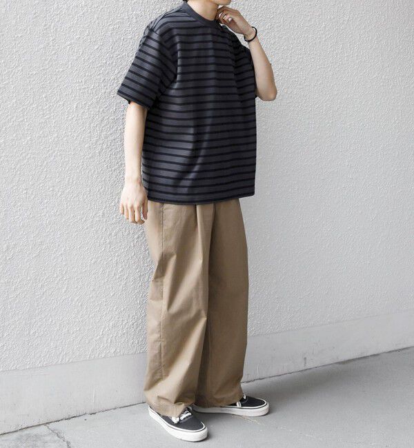 SHIPS any「SHIPS any:〈洗濯機可能〉デザイン リブ ベーシック ボーダー Tシャツ◆」|Tシャツ・カットソー|