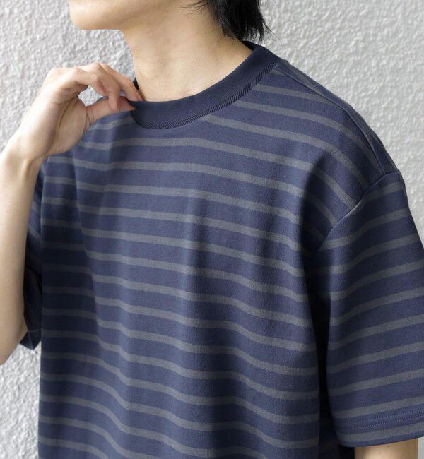 SHIPS any「SHIPS any:〈洗濯機可能〉デザイン リブ ベーシック ボーダー Tシャツ◆」|Tシャツ・カットソー|